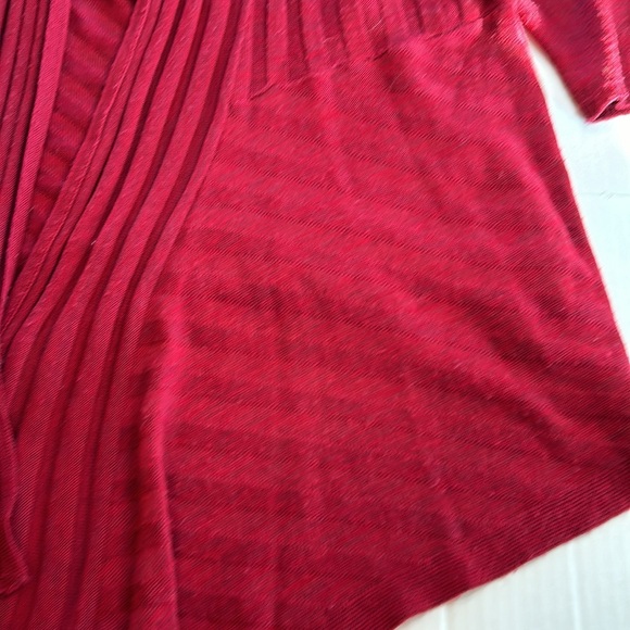 3/$25 CJ Banks Long Tunic 1/2 Sleeve Burgandy Sweater. Size 1X Business Fall - Picture 4 of 11